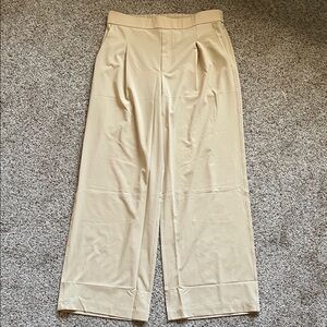 NWT Lou & Grey tan beige women’s Large Wide-Leg Trousers